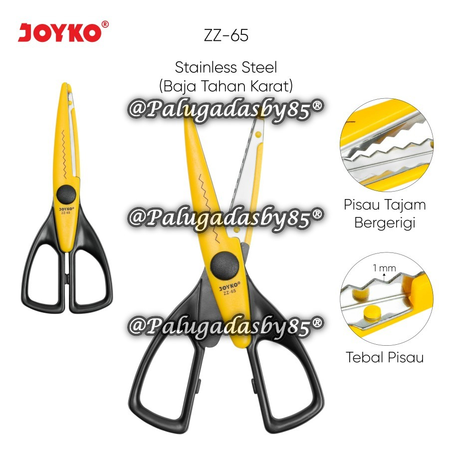 

(1 Biji) Gunting JOYKO ZZ-65 / Gunting Zigzag joyko ZZ-65 / Gunting Gerigi Joyko ZZ-65 / Joyko ZZ65 / Joyko ZZ 65
