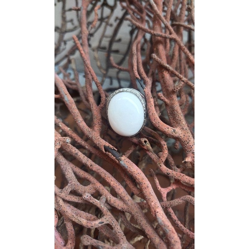 Akik cincin Yaman abyad asli natural