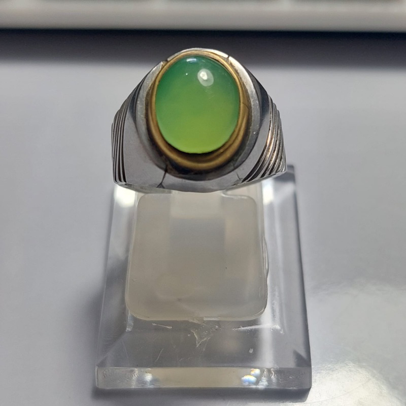 cincin batu akik hijau ohen