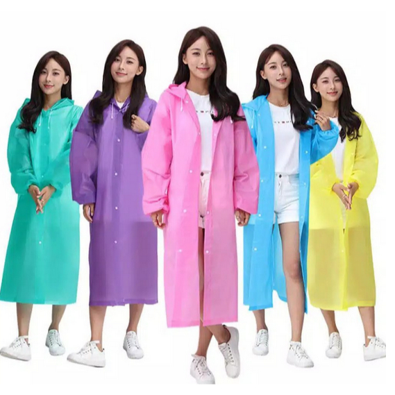 BB7 - Jas Hujan Dewasa EVA Jas Hujan Dewasa Transparan Tebal Universal Raincoat Korea Polos
