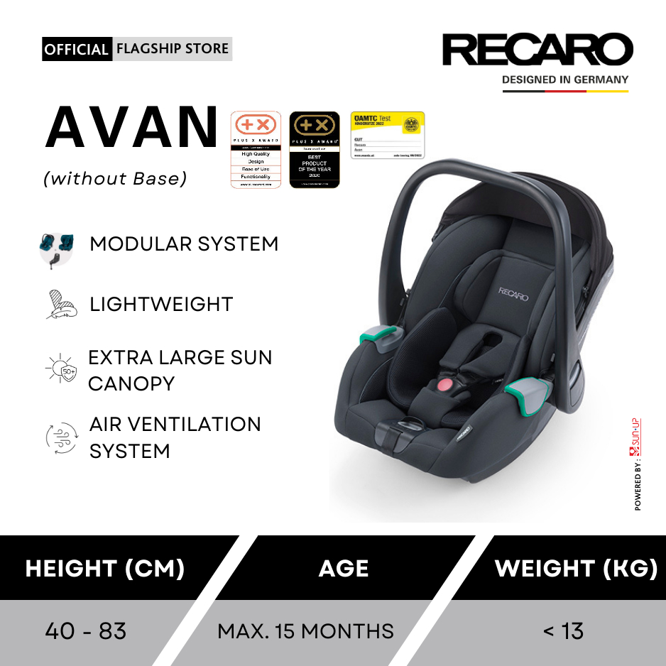 Recaro Car Seat - Avan (Without Base)/car seat bayi/car seat anak/dudukan mobil bayi/dudukan mobil a