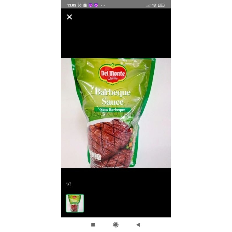 

Del Monte barbeque kemasan 1kg