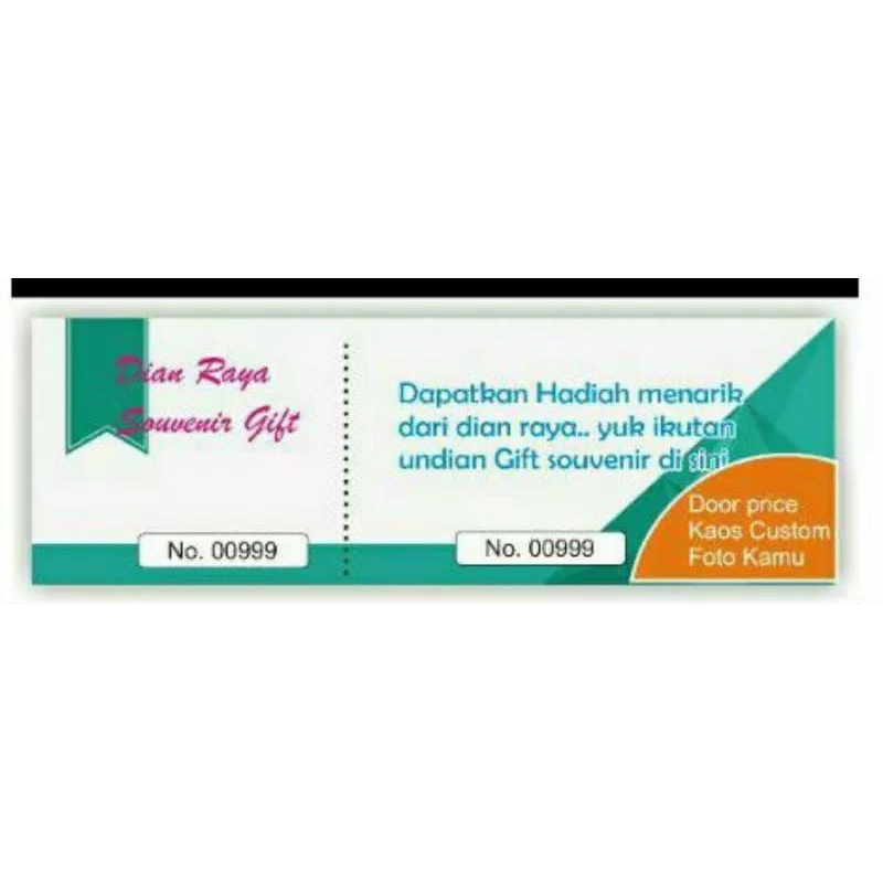 

kupon ukuran 4,5*15cm