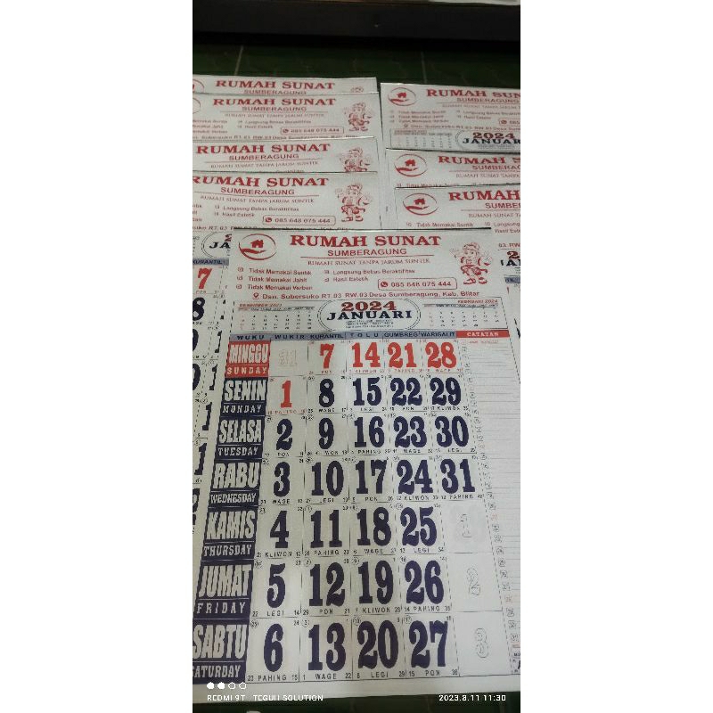 

KALENDER KERJA ISI 12 LEMBAR POLOS /SABLON NAMA TOKO, KANTOR, LEMBAGA, , PERUSAHAAN, DLL