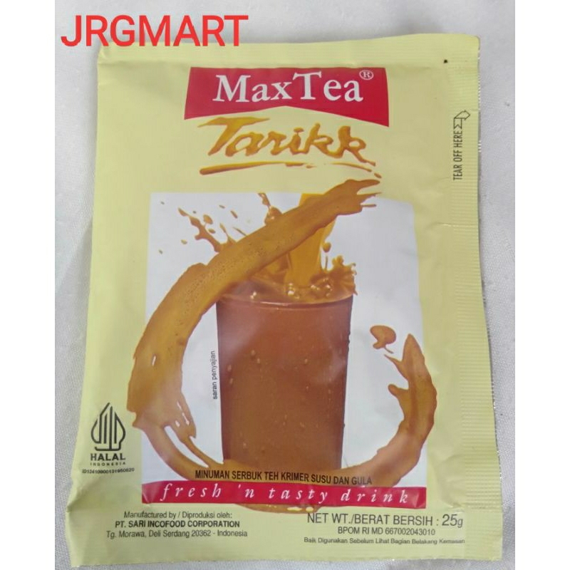 

MAX TEA TEH TARIK 1 RENCENG ISI 10 SACHET @25G