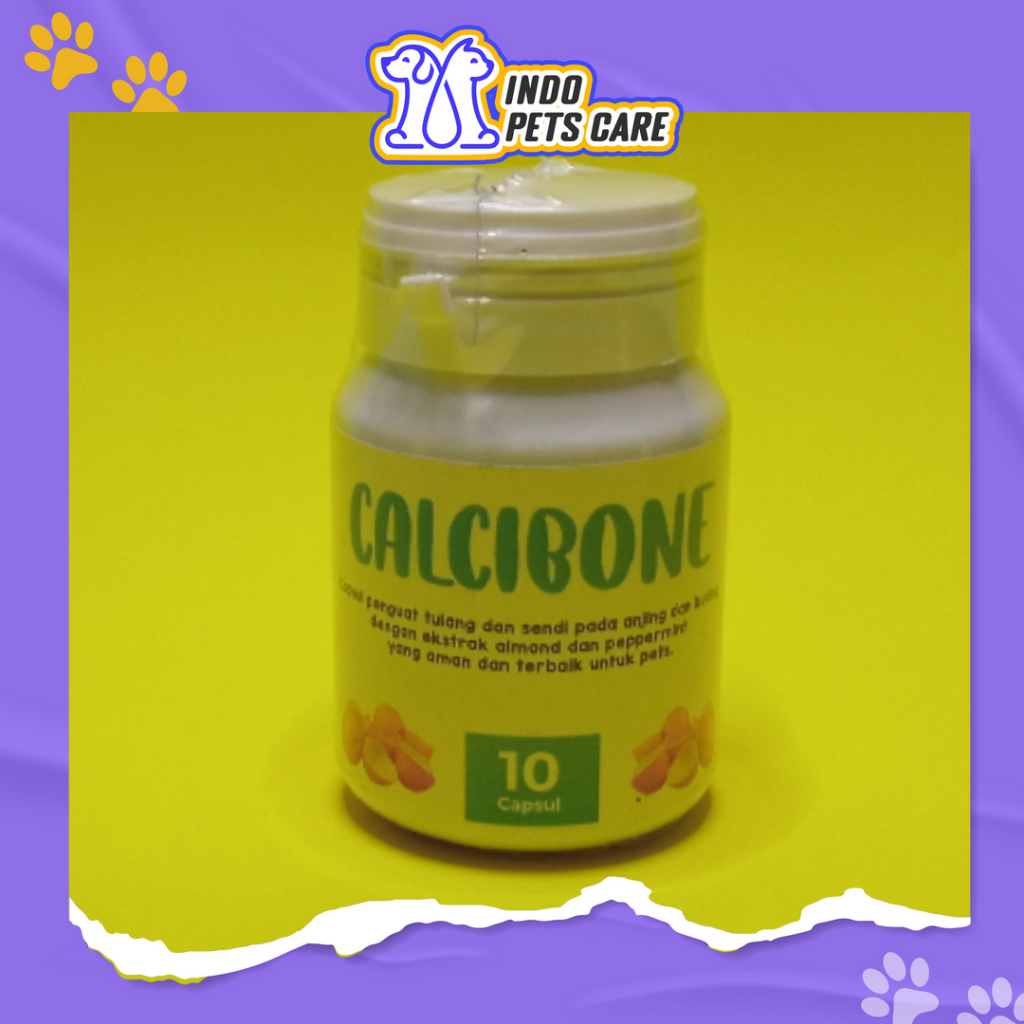 CALCIBONE CAPS - CAPSUL PENGUAT TULANG DAN SENDI ANJING KUCING KESELEO PATAH TULANG CAT - TAMASINDO