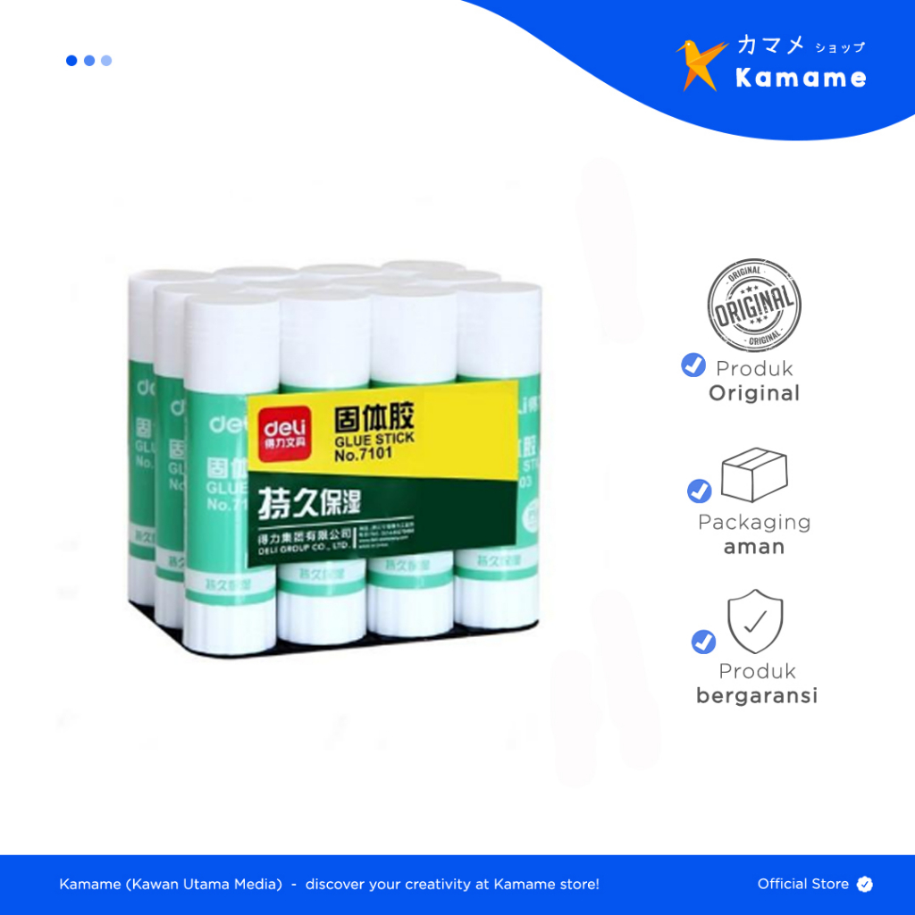 

Deli Glue Stick - isi 5 pcs Putih 9 gr 7101 - Kamame