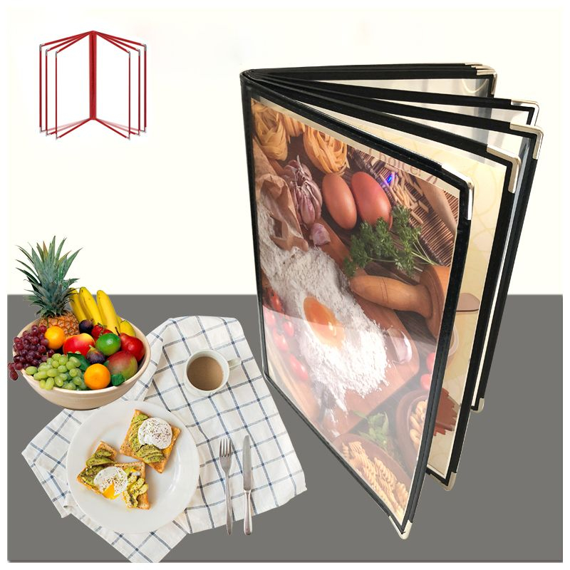 Buku Menu Restoran A4 Sampul Buku Menu Hitam Cover A4 Buku Menu