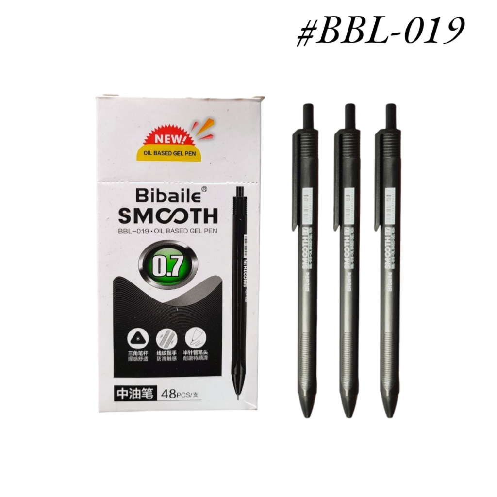 

Pulpen Gel Impor Bibaile Smooth BBL – 019 Gel Pen 0.7 mm Tinta Hitam Pena Cetek Pulpen Impor Sekolah - Satuan