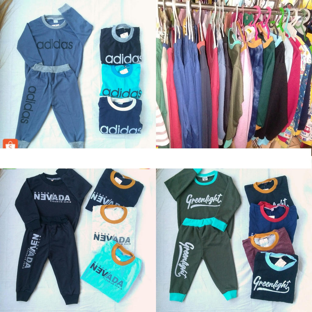 Setelan Baju Anak Cowo/Bahan Katun Import/Set Baju Anak Laki-Laki/ Training Setelan Panjang Hoodie J
