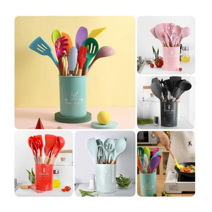 Silikon Utensil Peralatan Masak Silicone Utensil Set 11 Pcs Sutil