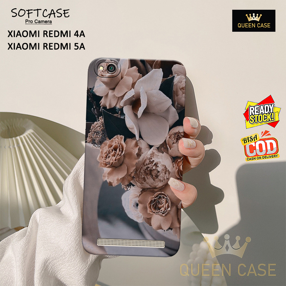 Softcase Pro Camera Bunga - Case Hp Xiaomi Redmi 4A / Redmi 5A - Casing Hp Xiaomi Redmi 4A / Redmi 5