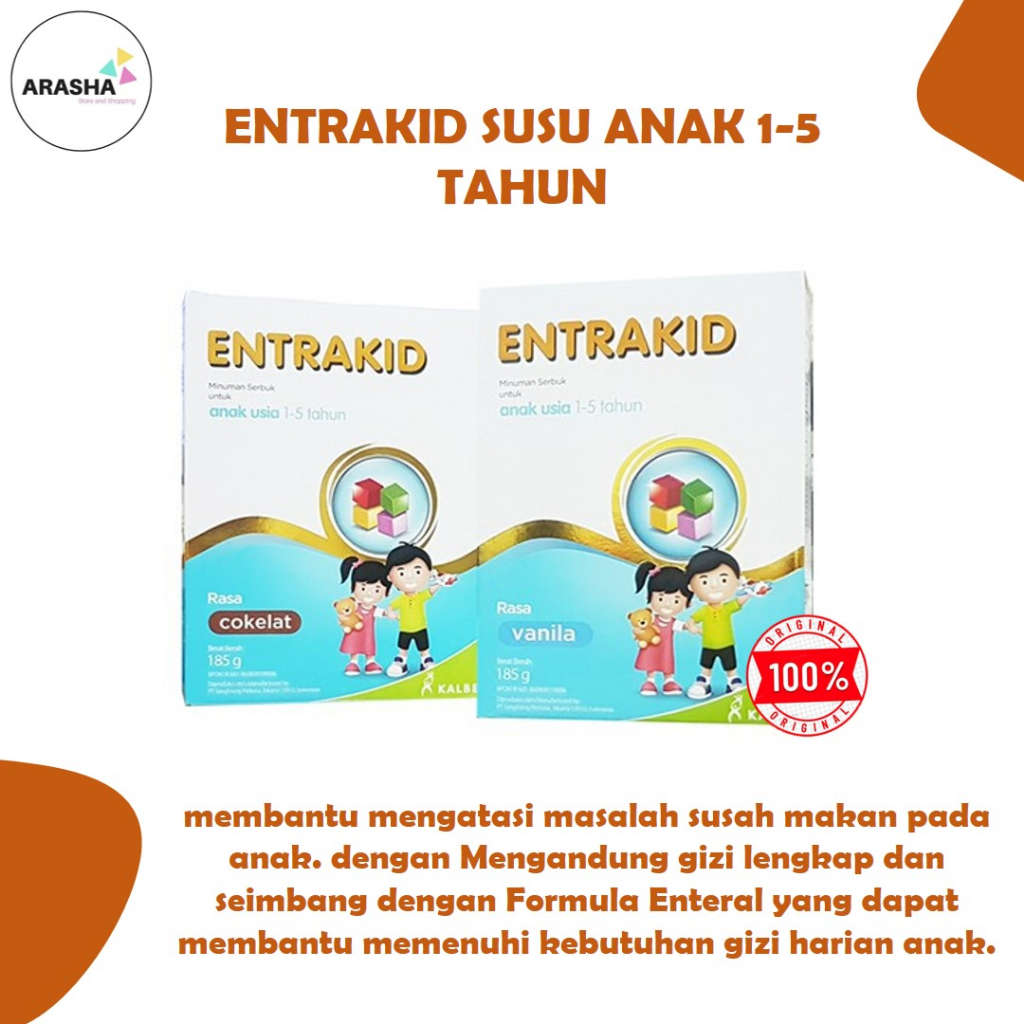 

ENTRAKID 185gr Coklat /Vanila Susu entrakid KALBE