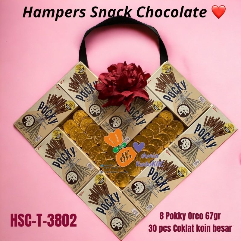 

Hampers bentuk Love snack coklat, kado ultah, kado valentine