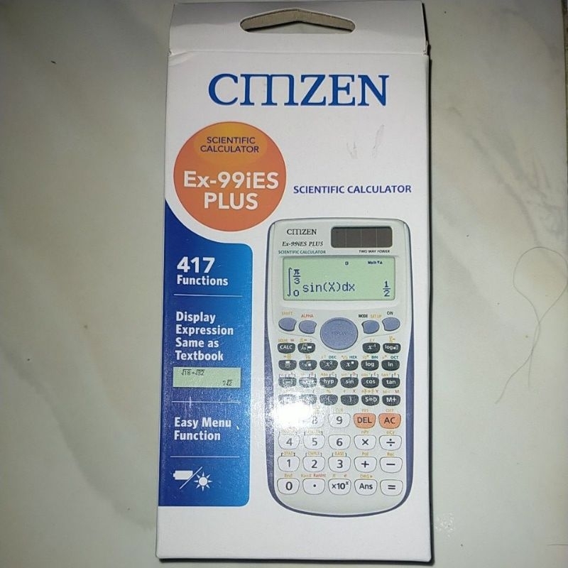 

Kalkulator CITIZEN | Scientific Calculator | Ex-99iES PLUS | 417 Function