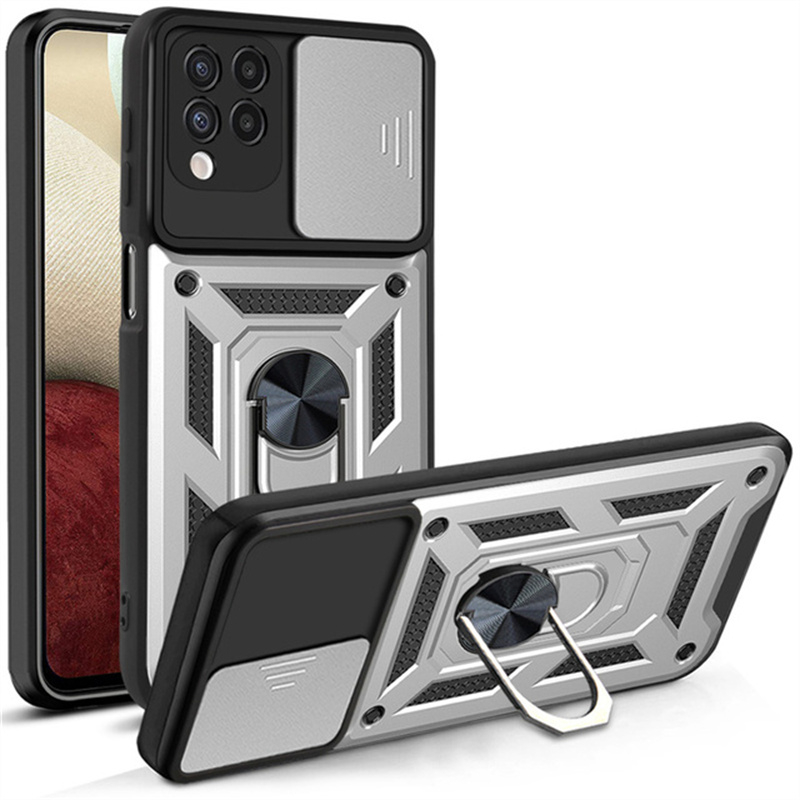 hot deals case samsung a12 - m12 case softcase slide armor camera protection case casing hp samsung