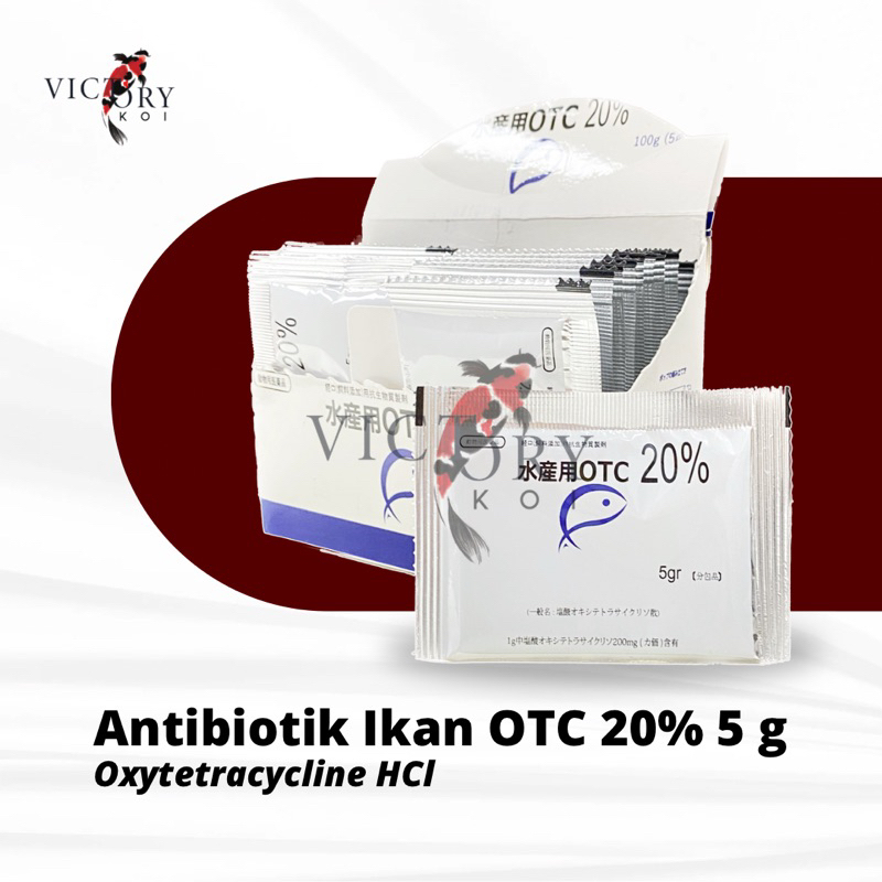 OTC 20% 5 g Made in Japan - Obat Antibiotik Ikan Koi Koki Hias - Oxytetracycline HCl