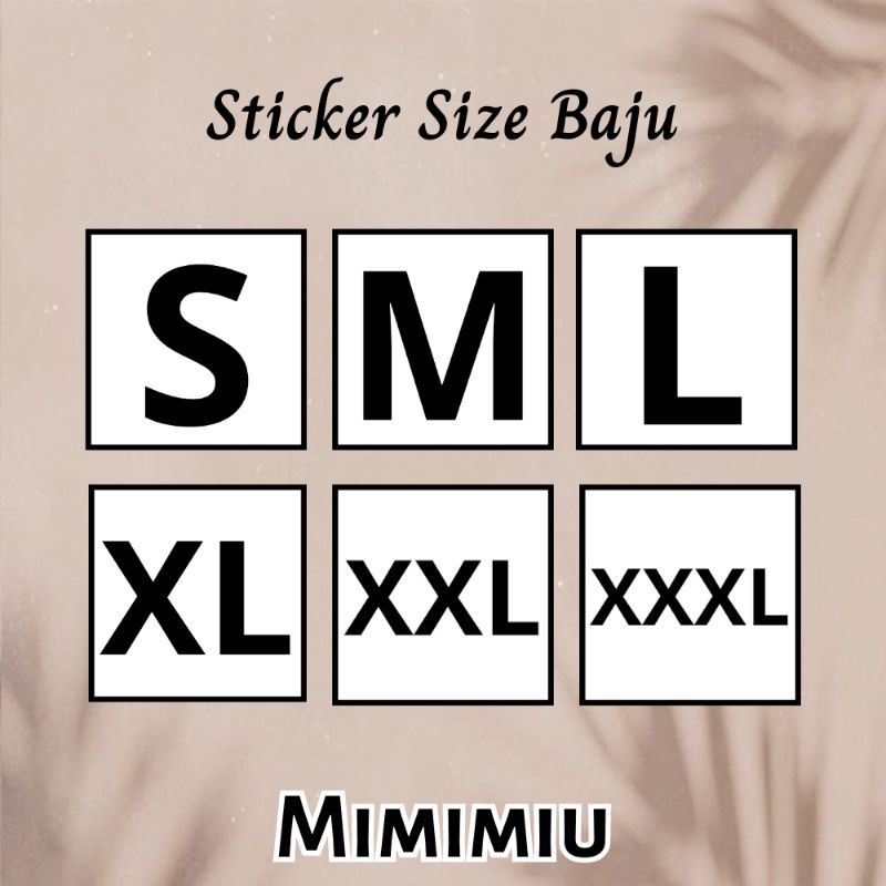 

[Mimimiu] sticker size baju 2x2cm
