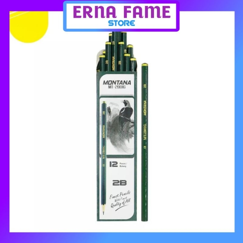 

1 Box Pensil 2B Murah / Pensil Montana 12Pcs