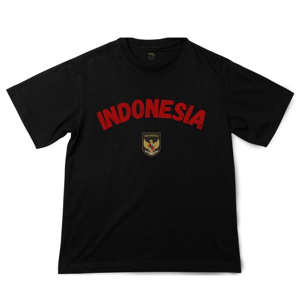Kaos Indonesia Suporter Timnas Katun Combat 30 s ukuran anak dan dewasa