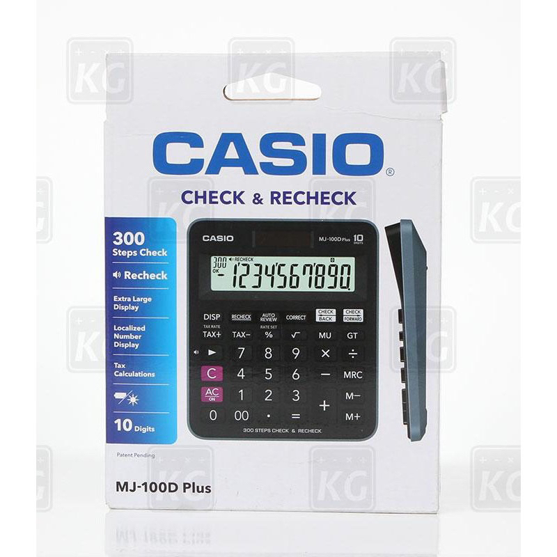 

KALKULATOR CASIO MJ 100D PLUS ORIGINAL - 10 DIGIT - CHECK AND RECHECK - 2 POWER - TAX CALCULATION