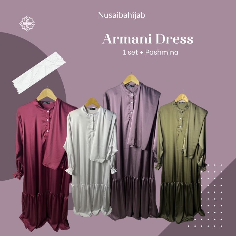 Gamis polos halus (Armani silk)