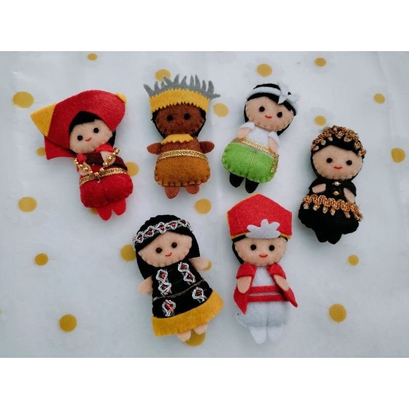 Boneka adat Nusantara flanel Boneka Flanel Adat