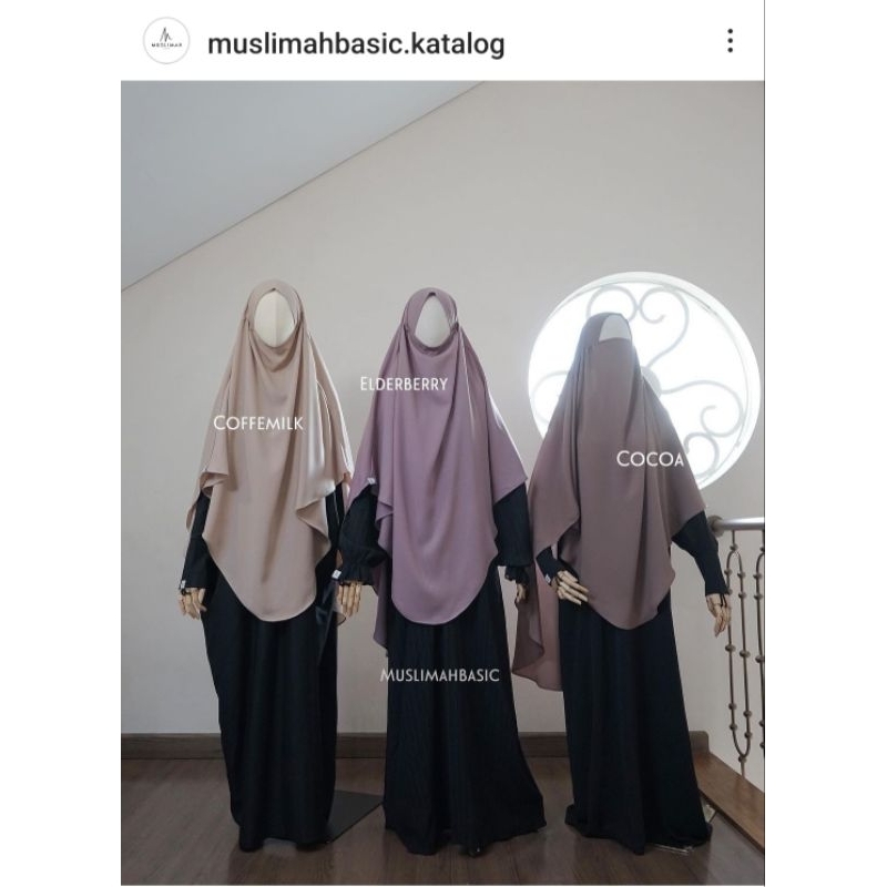 (Preloved) FK MUSBA Muslimah Basic Instant Lady Cocoa Size L