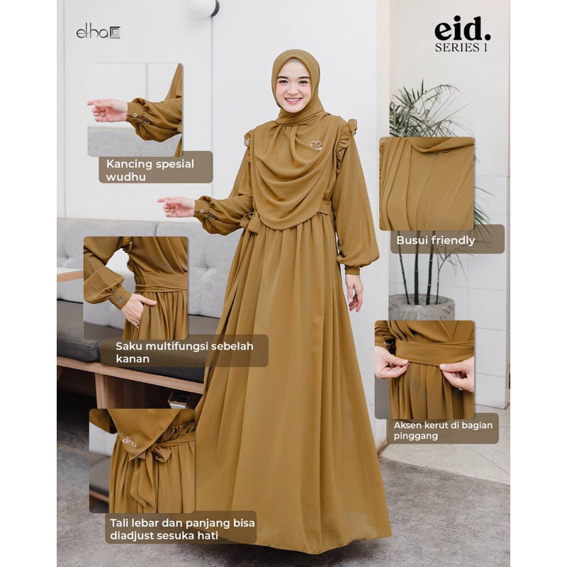 Ready‼️ Alesha Dress Ori By Elha Indonesia GAMIS DRESS VIRAL