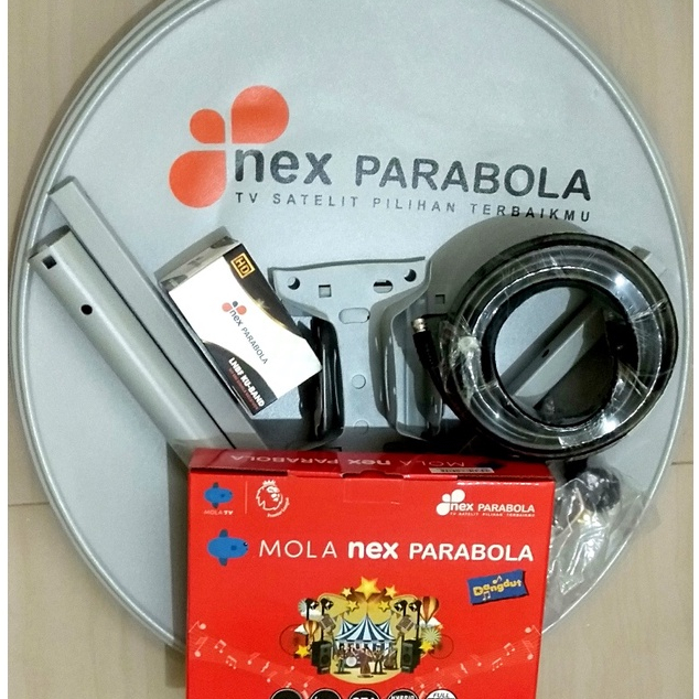 RECIVER NEX PARABOLA LENGKAP DISH 60CM bolong / Polos