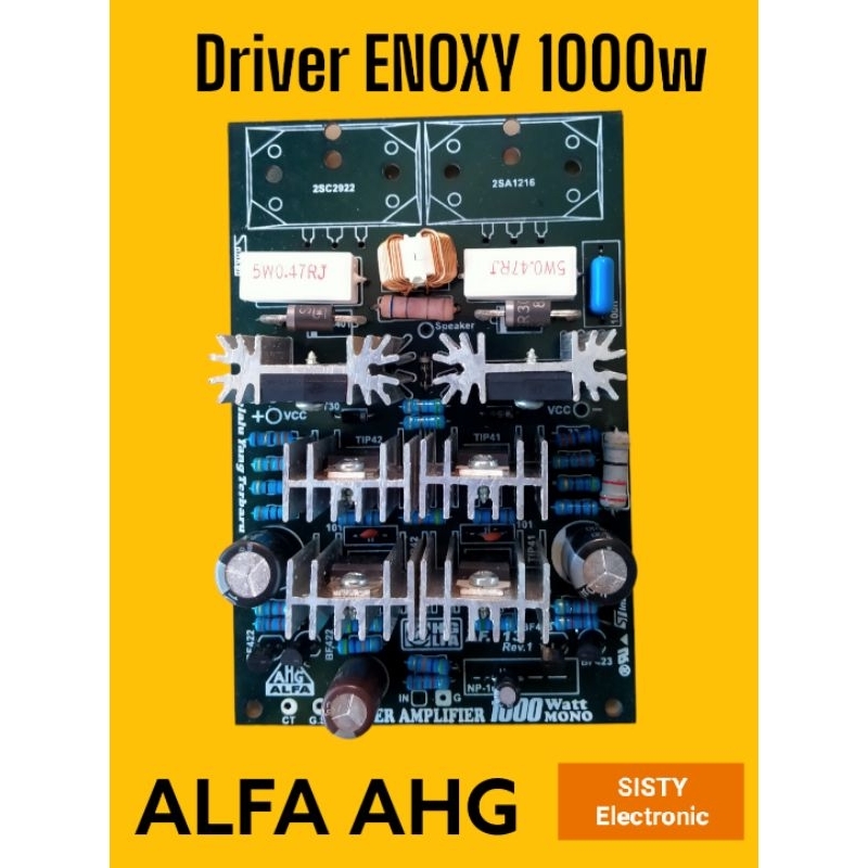 Kit Driver Power Amplifier ENOXY 1000w Mono ALFA AHG
