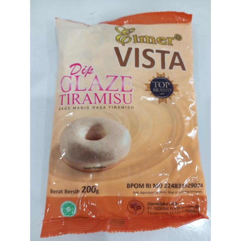 

ELMER Dip Glaze Tiramisu Saus Manis Rasa Tiramisu Kemasan 200 Gram