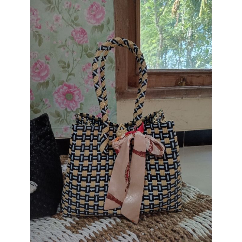 Tas anyaman jali patty jumbo premium( Ready & PO)/tas anyaman plastik