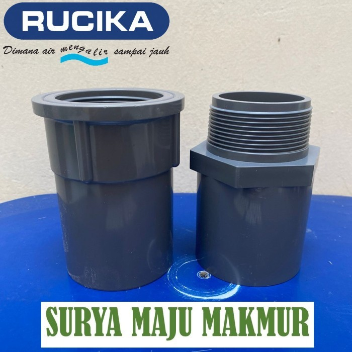RUCIKA SOK DRAT 2-1/2" inch DRAT LUAR DRAT DALAM AW FAUCET VALVE SOCKET SDD 2,5 inchi dim