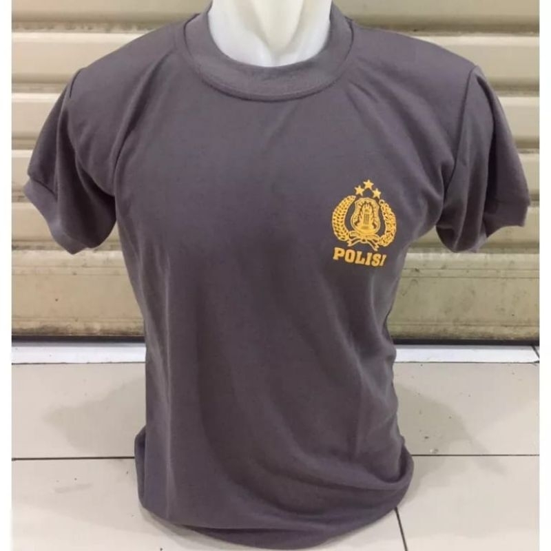 kaos polisi lengan pendek/ kaos polisi coklat lengan pendek/ kaos polri lengan pendek