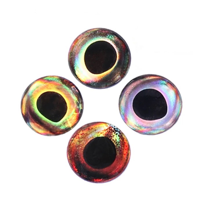 (50pcs) 3D/4D/5D Fish Eyes Mata Ikan Hologram Uk 3mm/4mm/5mm/6mm Untuk Metaljig, Minnow, Blankjig Ma