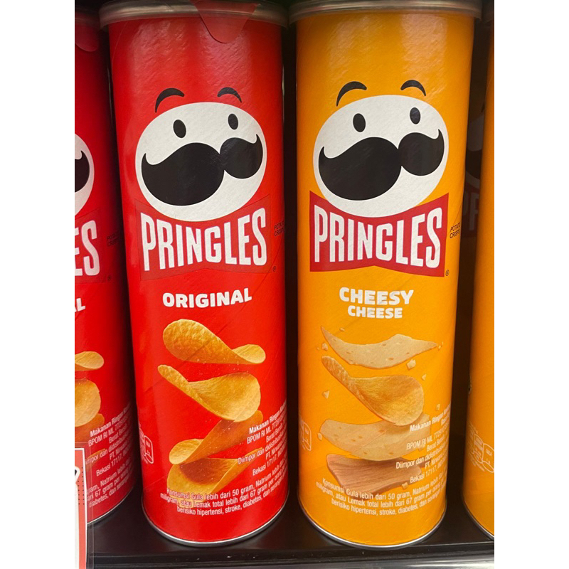 

pringles 107 gram rasa original cheesy cheese hot & spicy sour cream