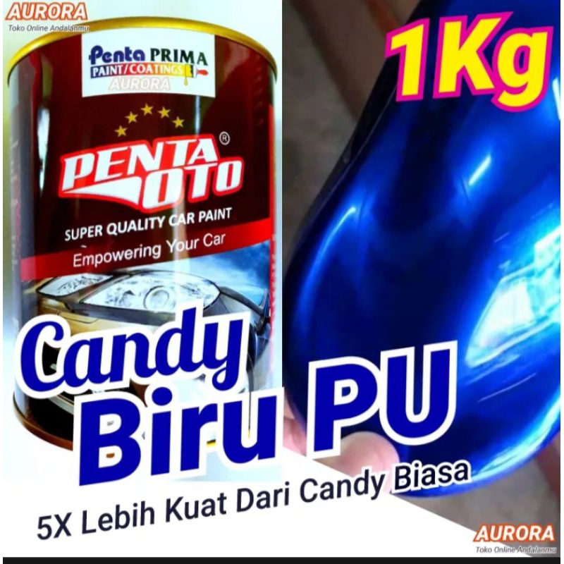 CAT PENTA OTO CANDY BIRU PU CAT 1KG