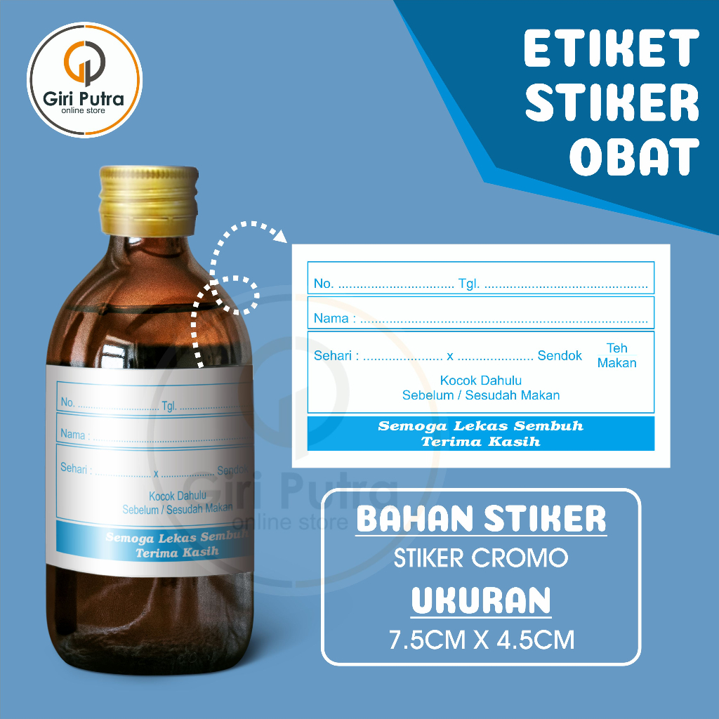 

Etiket Obat / Stiker Label Obat Isi 50 Pcs