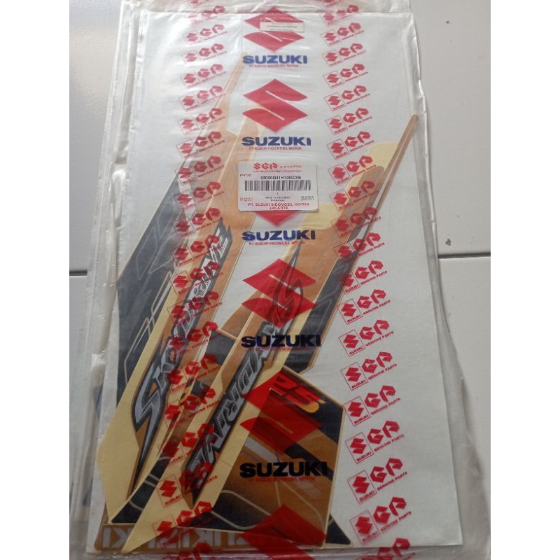 Striping Suzuki Skydrive thn 2009 original SGP warna emas