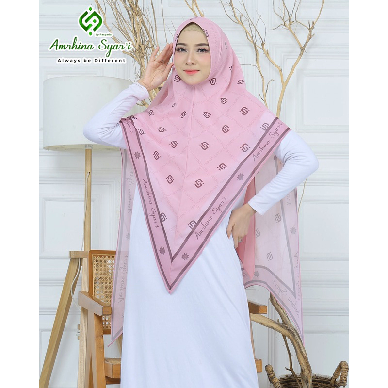 Hijab Khimar Printing Syar’i / jilbab Printing Premium Amrhina syari / A02