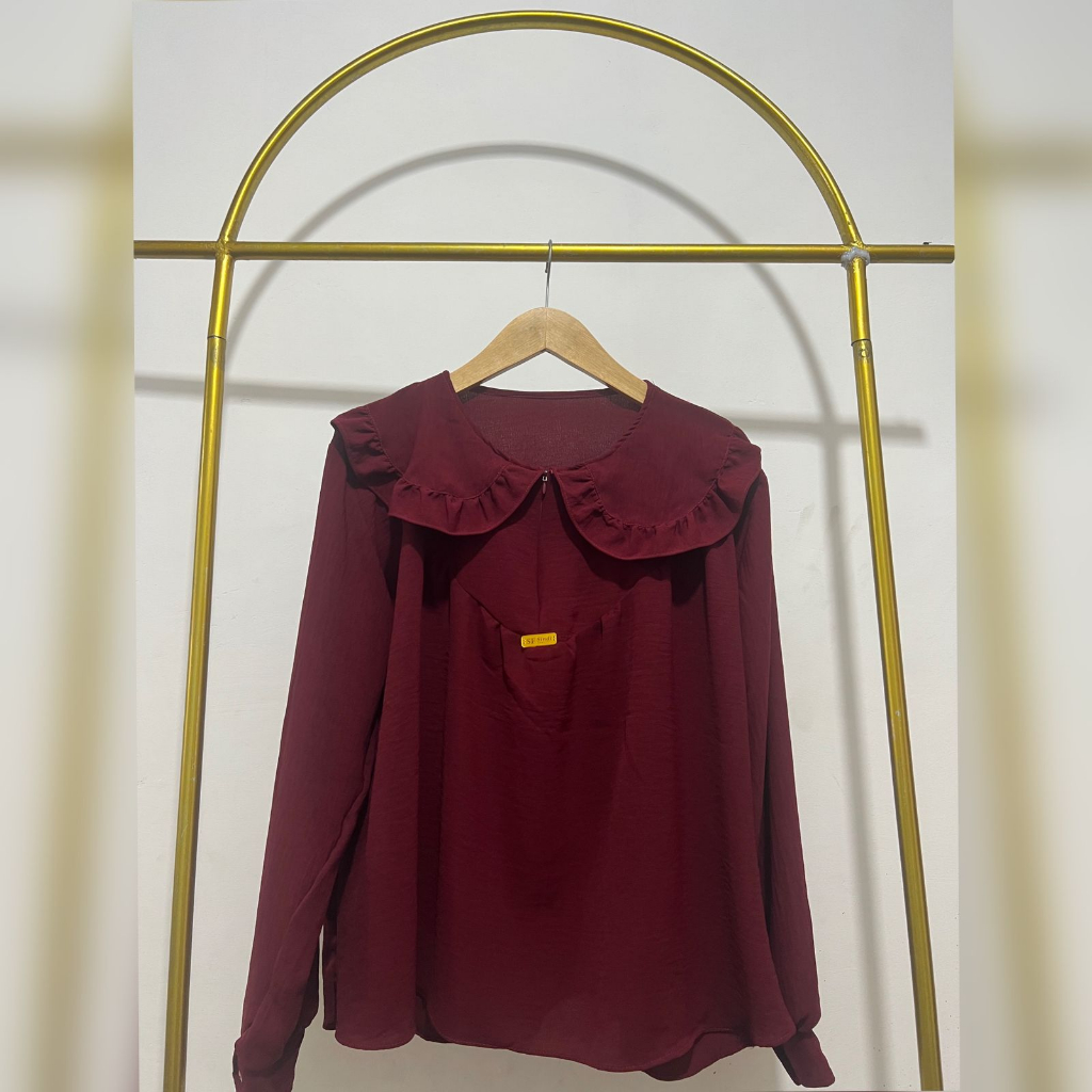 ATASAN CRINKLE KOREAN STYLE/ATASAN WANITA MURAH/ATASAN WANITA TERBARU/KEMEJA WANITA