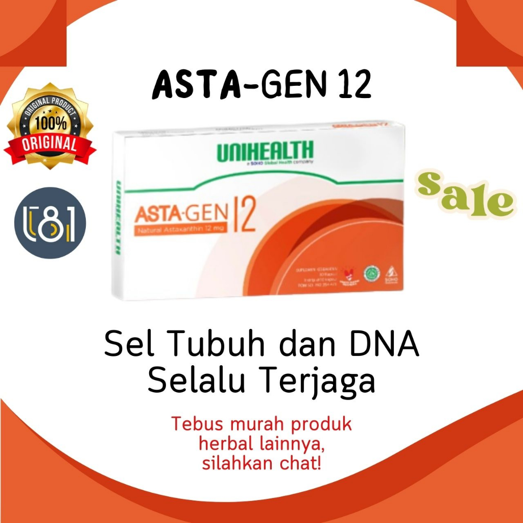 AstaGen 12 Natural Astaxanthin Astagen 30 kapsul