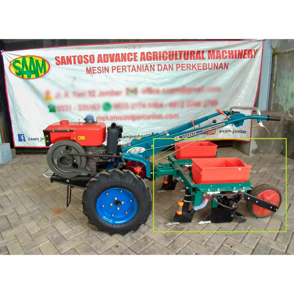 Alat Tanam Jagung - Kedelai - Kacang - Biji Bijian Tipe SAAM TP2B Untuk Traktor Roda Dua Tipe DF151 