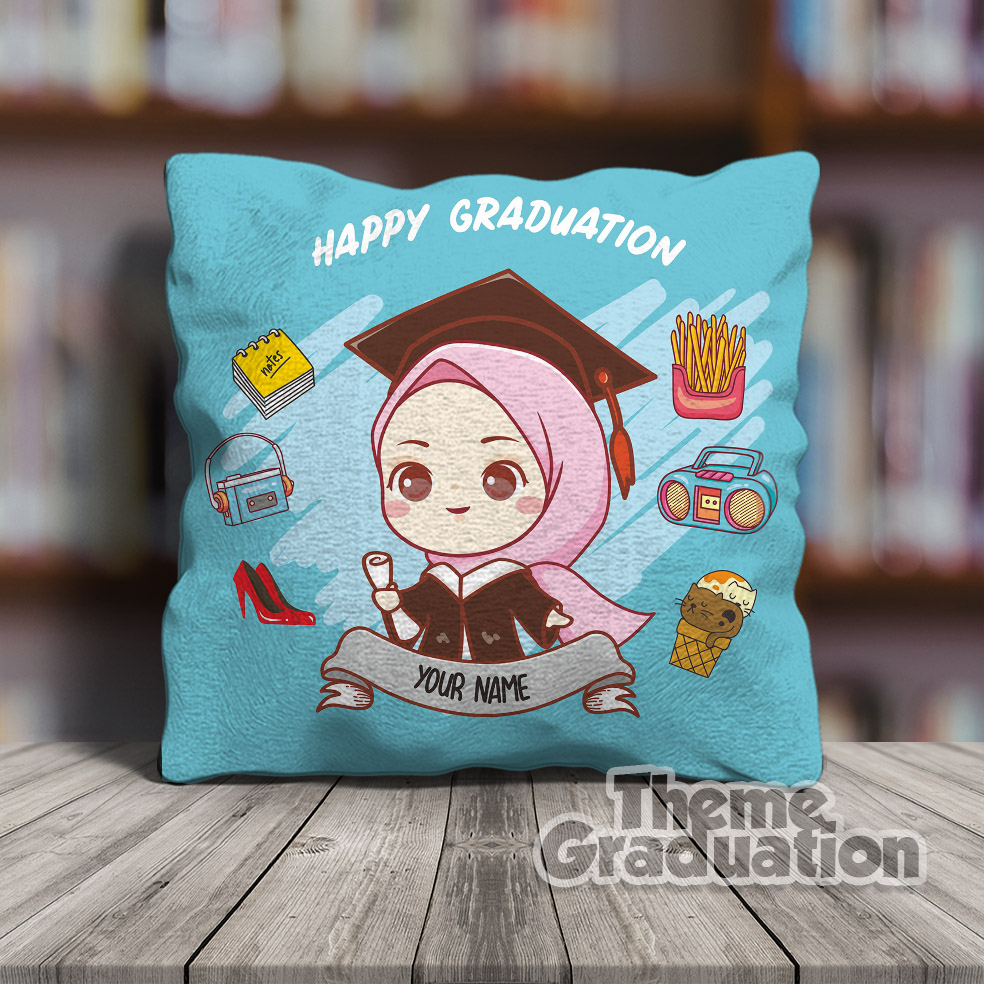 Bantal Foto Custom Wisuda / Anniversary / Gift /  Birthday / Ulang Tahun Murah
