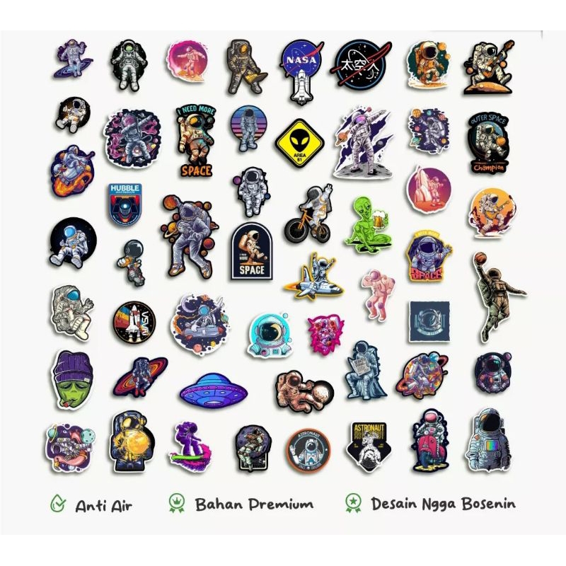 

Stiker Luar Angkasa 12 pcs (Random)