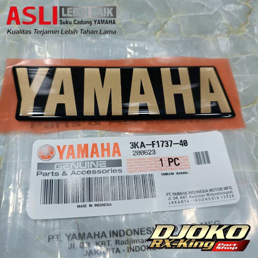 emblem dop aki gold rx king 2002 ORIGINAL YAMAHA GENUINE PART (YGP)