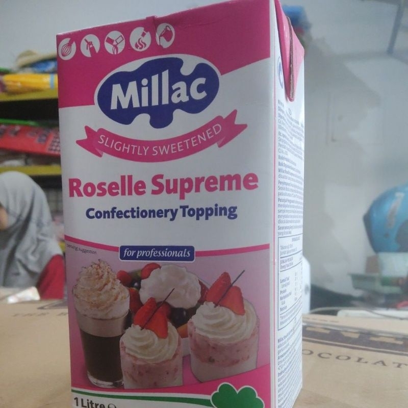 

LANGSUNG KIRIM milac roselle supreme confentionery topping 1L