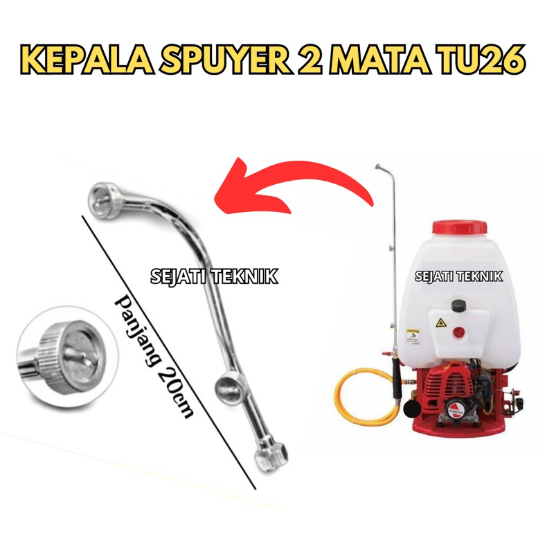 Stik kabut nozel kabut sprayer 2 mata sprayer tu26 nozzel 2 mata kabut sprayer tu26 stik kabut 2 mat