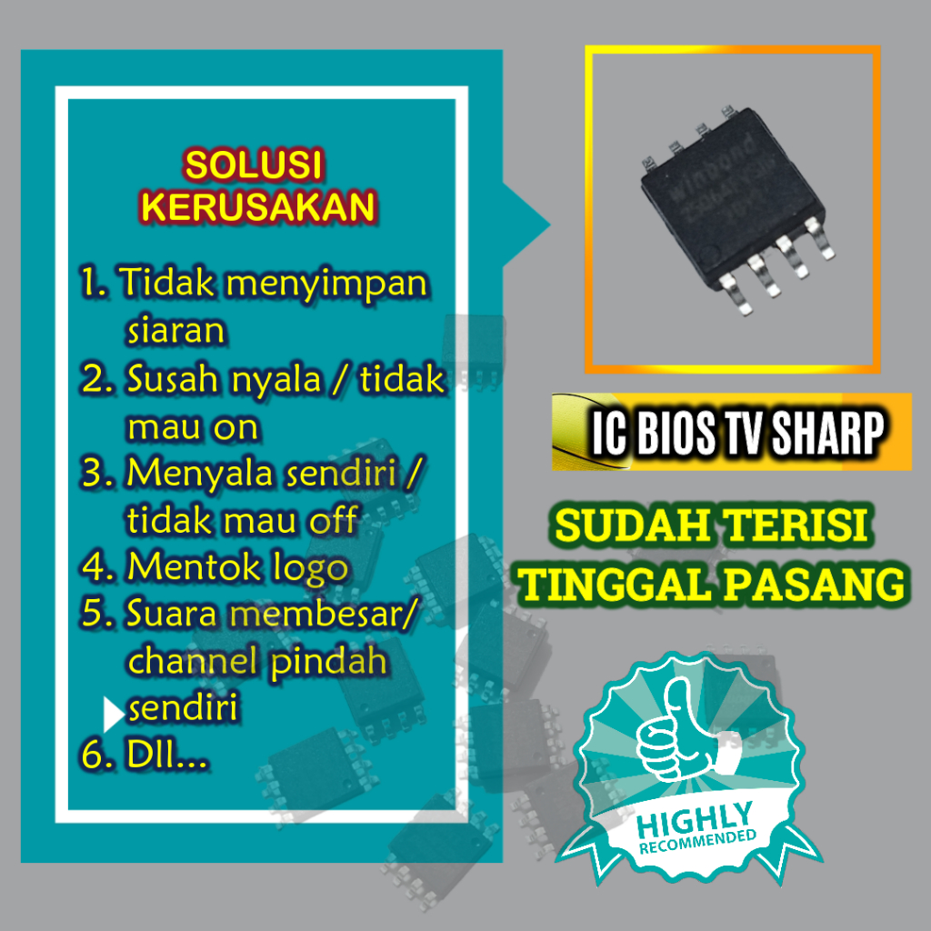 Firmware Sharp LC-32LE240M LC32LE240M 32LE240M IC memory bios
